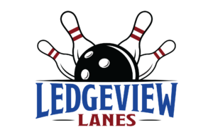 Ledgeview Lanes in Fon du Lac bowling alley logo